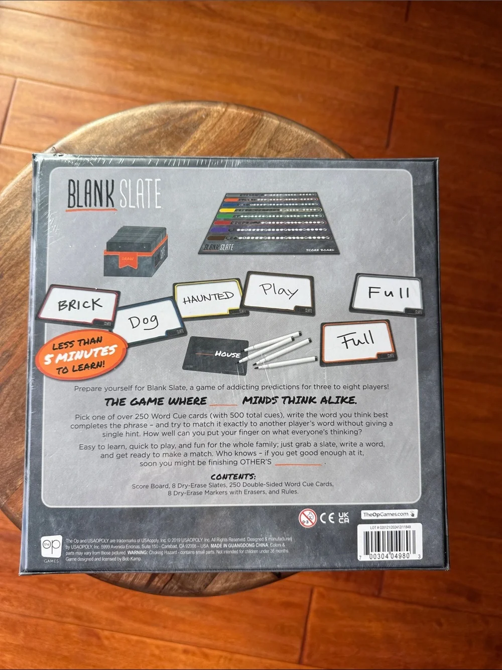 Blank Slate Party Game - Gray